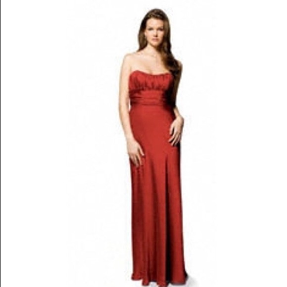 David's Bridal Satin Dress Style 81209 - Picture 3 of 5